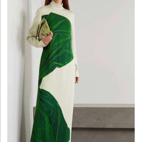 Vintage 60's Alfred Shaeen Hawaiian Lime Floral Kaftan Maxi Dress - Picture 12 of 12